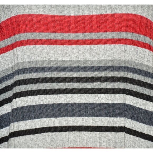 Alfred Dunner Women's 2X Striped Ribbed 3/4 Sleeve Knit Top Shirt Beaded V-Neck - Picture 4 of 12